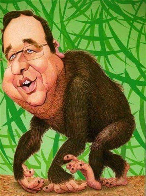 Hollande, un homme politique qui descend du singe
